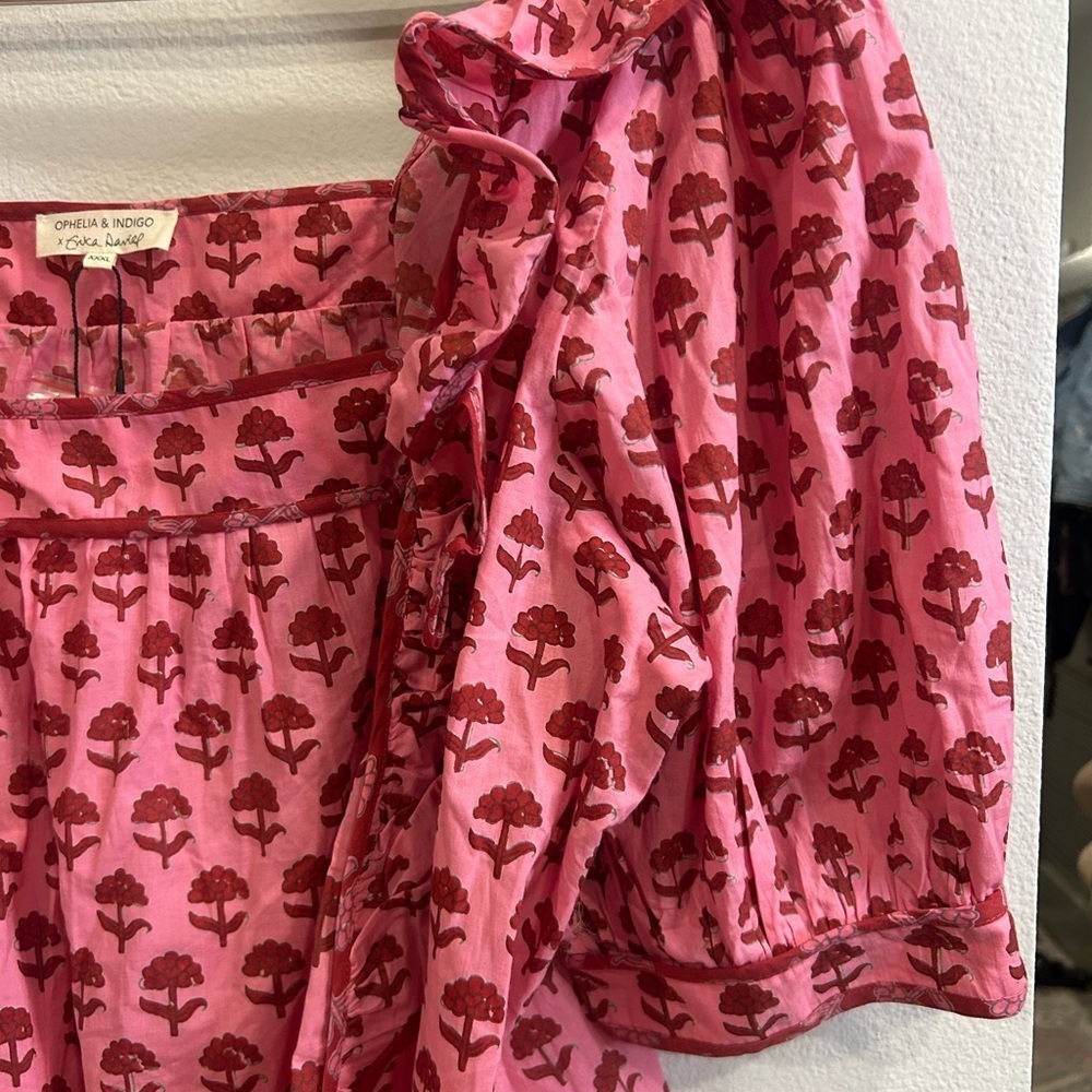 NWT Ophelia & Indigo x Erica Davies Pink Mae Top Size XXXL - Picture 6 of 10
